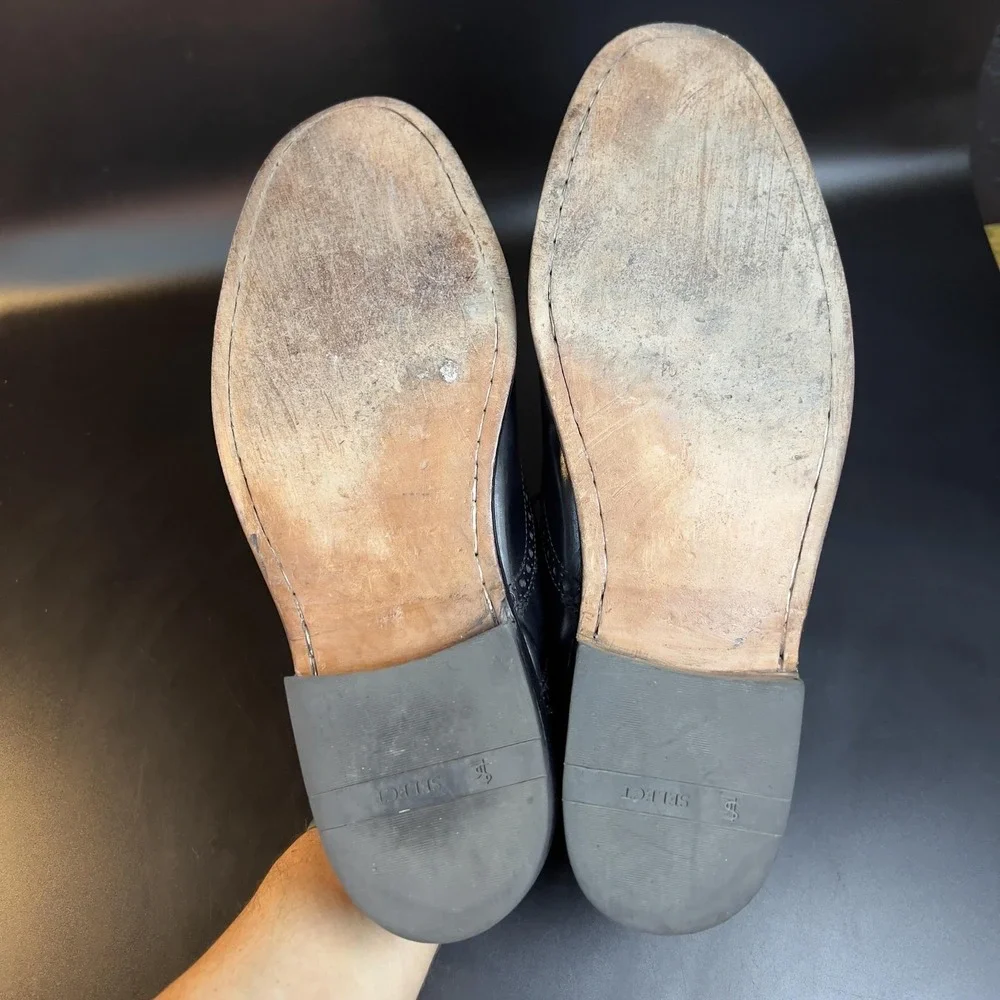 Cole Haan Wingtip‎ Oxford Black Leather Dress Shoes Mens 9.5